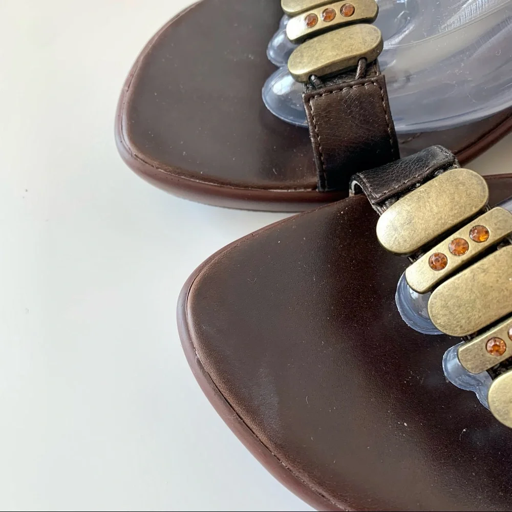 COCONUTS “Mojo” Embellished Wedge Sandals—SZ. 8.5
